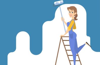 female-worker-painting-the-wall-with-blue-paint-and-roller-smiling-woman-decorating-room-illustration_277904-3244